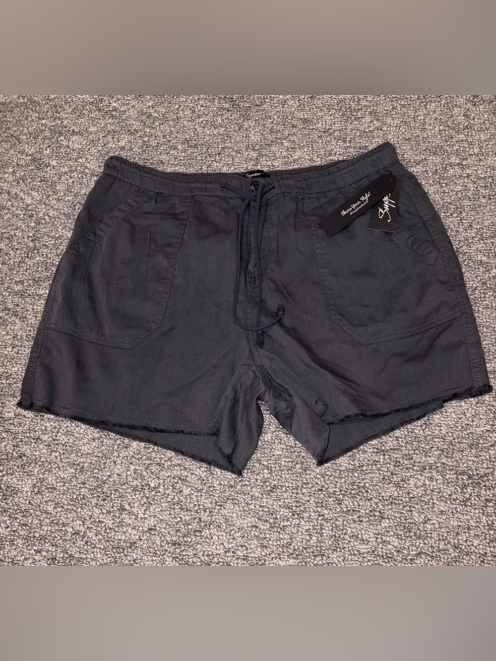 SALE Supplies by Unionbay Casual Charcoal Gray Drawstring Shorts
